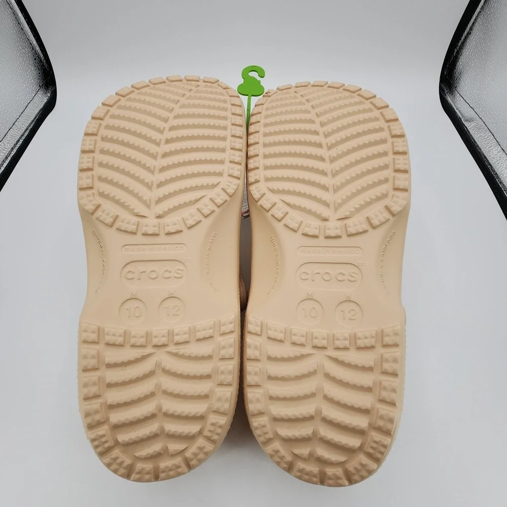 Crocs Classic Clogs Mens 10 Womens 12 Shitake Sprite Tan Beige NEW w/‎ Tag